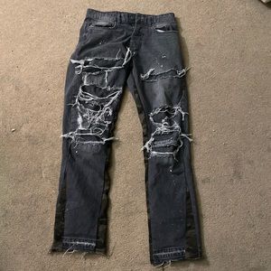 grey camo flared jeans 30/30